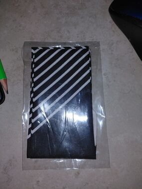 Striped Black and White Purse Scarf